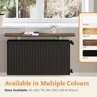 Radiator Shelf with Foil Insulation - MDF Wooden No Drill Shelves with Brackets 60 cm oak
