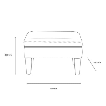 Gallery Mr. Paddington Vintage Brown Leather Footstool