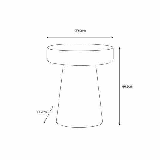 Gallery Murano White Glass Side Table