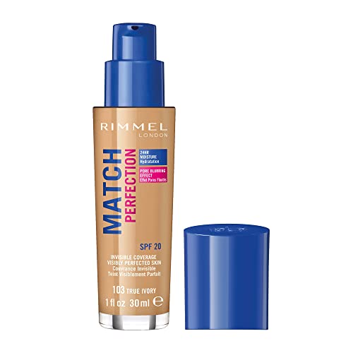 Rimmel London Match Perfection Foundation SPF20, 103 True Ivory