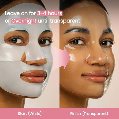 BIODANCE Bio-Collagen Real Deep Face Mask 4 Pcs | Hydrogel Overnight Mask | Pore Minimizing and Elasticity Improvement | Korean Face Mask for Glass Skin | Korean Skincare