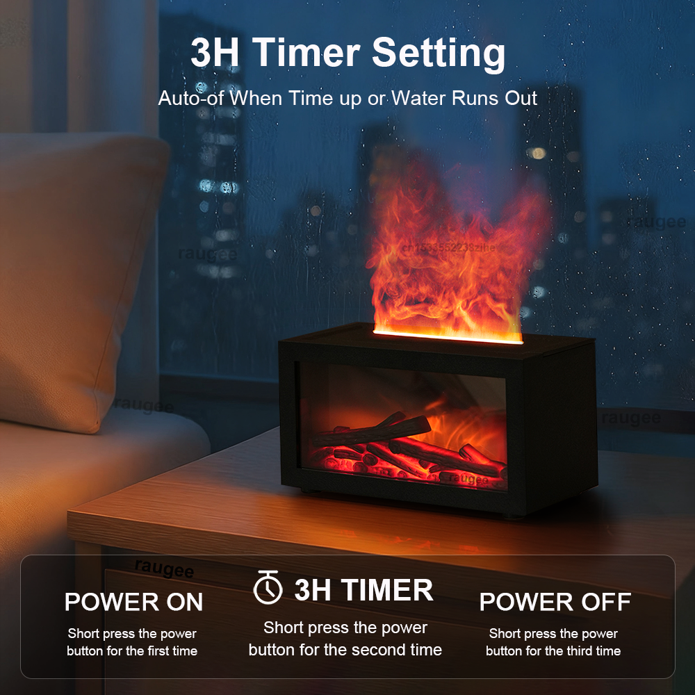 Fireplace Humidifier Aroma Flame Humidifier Fragrance
Diffuser Aromatherapy Essential Oil Diffuser Fire
Humidifier for Home Room