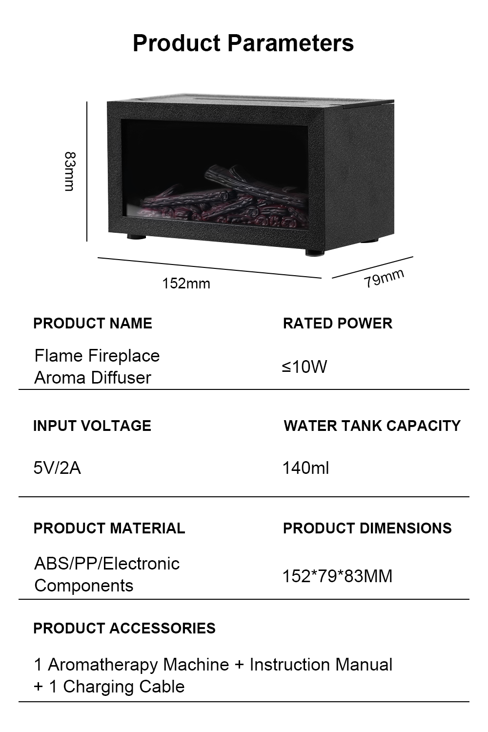 Fireplace Humidifier Aroma Flame Humidifier Fragrance
Diffuser Aromatherapy Essential Oil Diffuser Fire
Humidifier for Home Room
