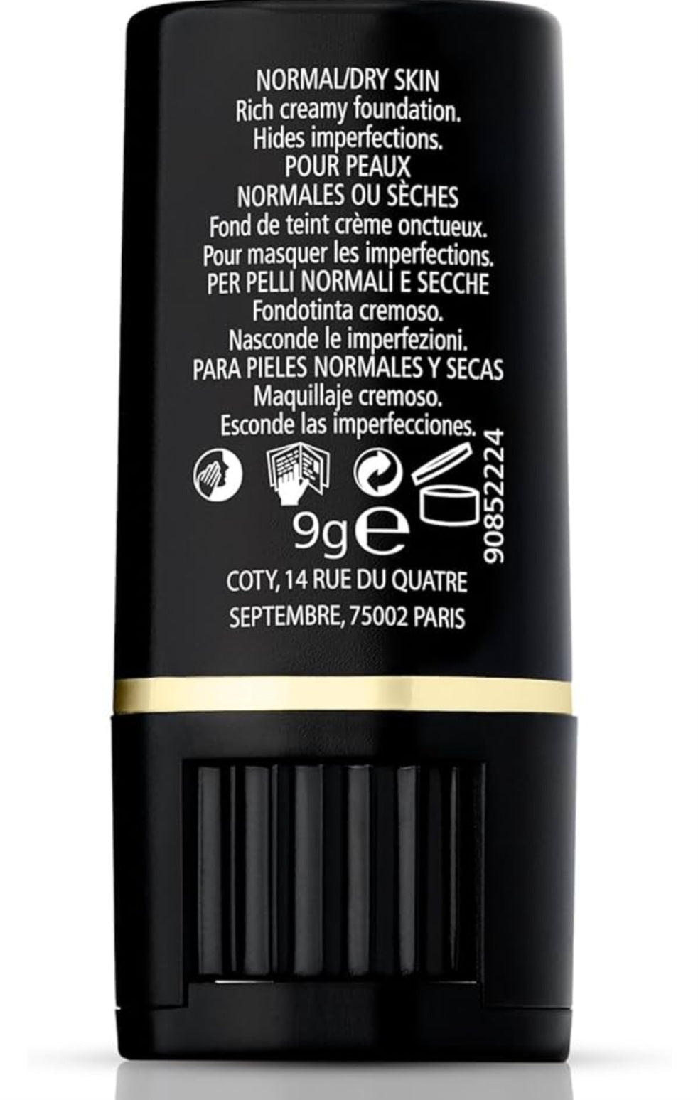 Max Factor Pan Stik Foundation, 25 Fair, Full Coverage and Smooth Texture for Dewy Skin Look, 9 g 774265