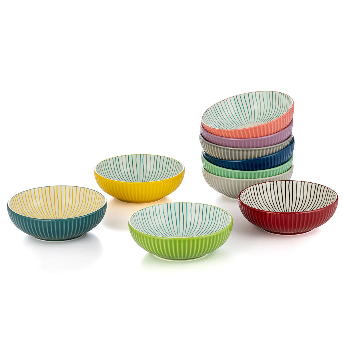 Signature Housewares Stoneware Bowls, 10 Piece