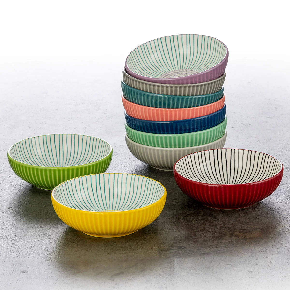 Signature Housewares Stoneware Bowls, 10 Piece