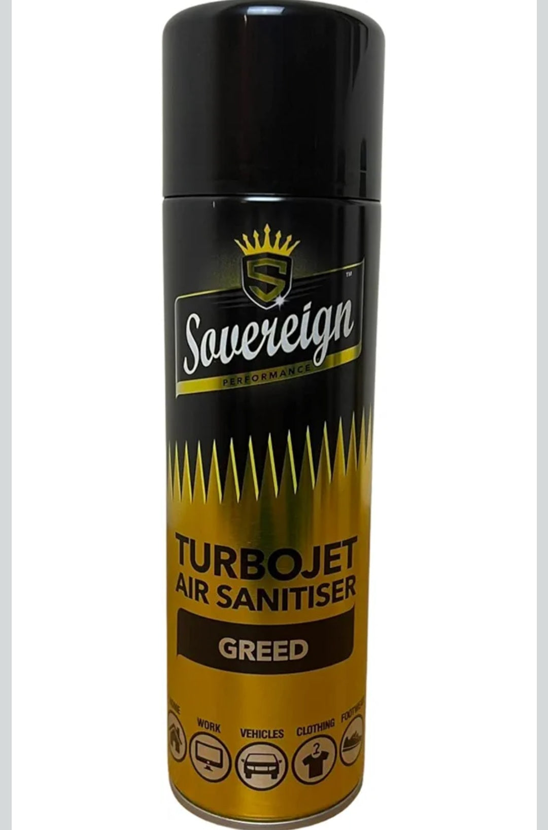 3 x Sovereign Designer Fragrances Savage Greed RADA Car Home Office Gym Turbojet Air Sanitiser Freshener Blast Spray Cans 500ml Bundle