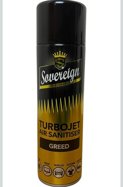 3 x Sovereign Designer Fragrances Savage Greed RADA Car Home Office Gym Turbojet Air Sanitiser Freshener Blast Spray Cans 500ml Bundle