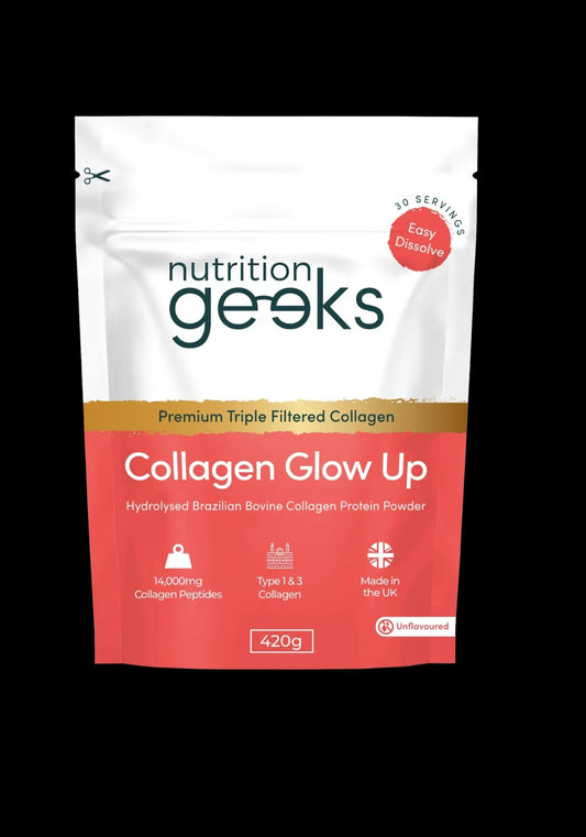nutrition geeks Collagen Glow Up
Hydrolysed Brazilian Bovine Collagen Protein Powder