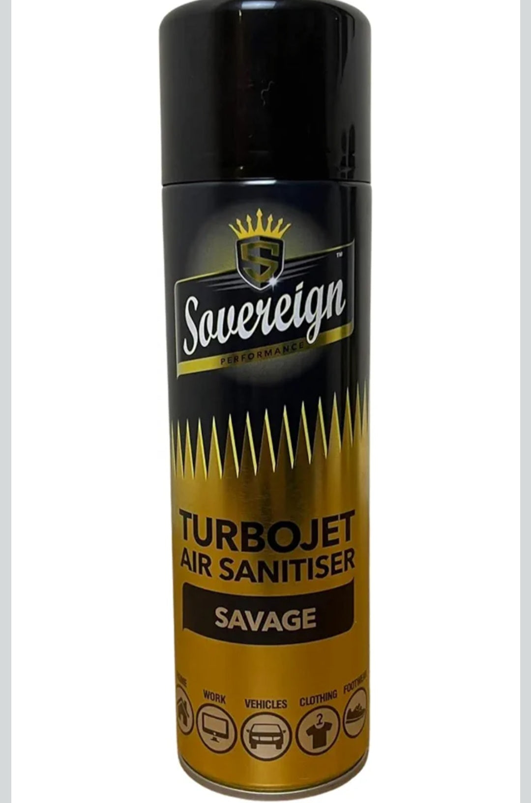 3 x Sovereign Designer Fragrances Savage Greed RADA Car Home Office Gym Turbojet Air Sanitiser Freshener Blast Spray Cans 500ml Bundle