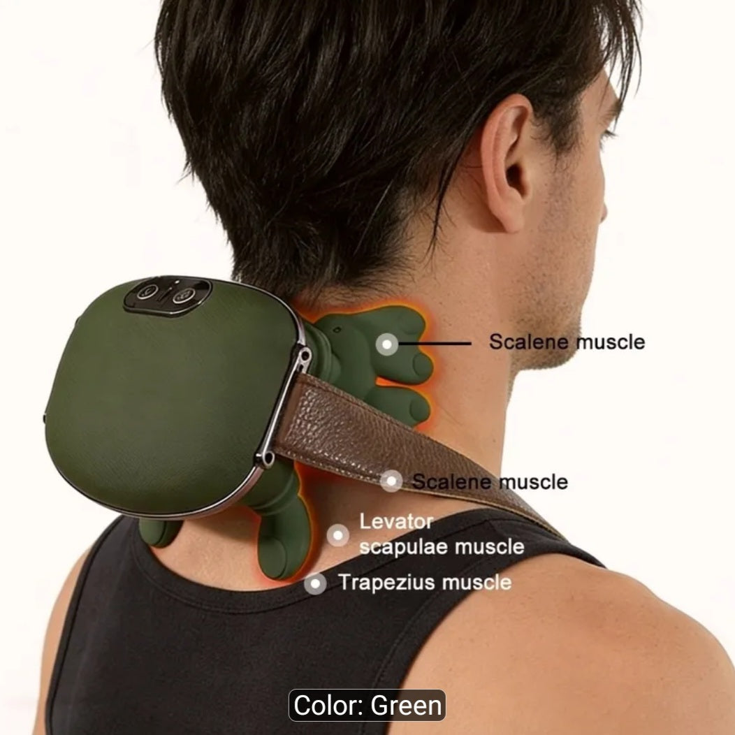 USB-Powered Neck and Shoulder Heating Massager with 6D Handcrafted Simulation Design for Neck, Shoulder, and Back Massage. It Also Provides Deep Kneading for Shoulders and Legs, Making It an Ideal Gift for the Elderly