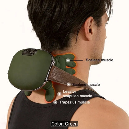 USB-Powered Neck and Shoulder Heating Massager with 6D Handcrafted Simulation Design for Neck, Shoulder, and Back Massage. It Also Provides Deep Kneading for Shoulders and Legs, Making It an Ideal Gift for the Elderly