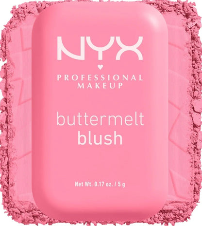 NYX Professional Makeup Buttermelt Powder Blush, Up To 12H Wear, Seamless Blending, Fade and Transfer Resistant, With Shea and Mango Butter, Vegan Formula, Shade: Butta Together