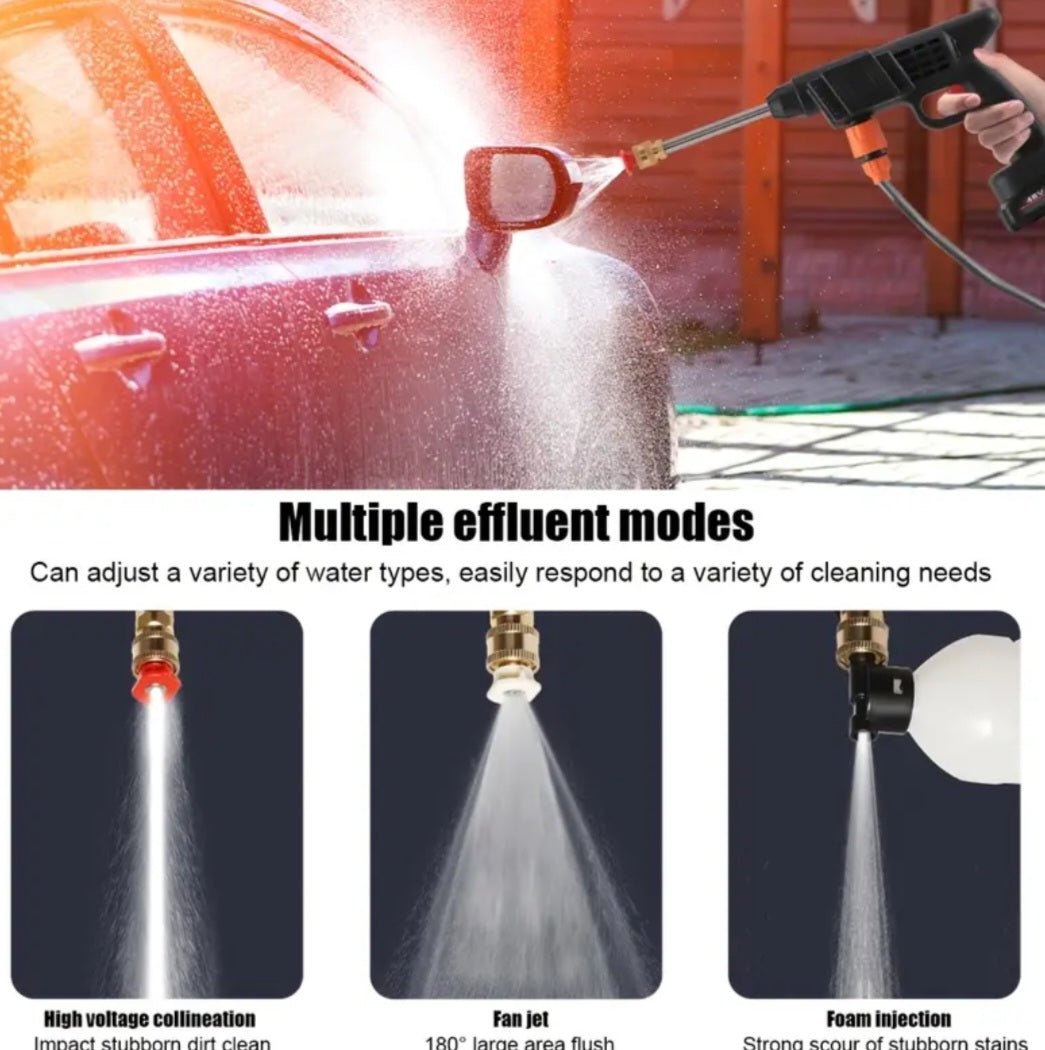 Cordless Portable Pressure Washer with 2 Batteries, 3000PSI Cordless Power Washer, 24V Battery Jet Wash for Car Garden Home Patio Driveways, 5.03meter Hose Included