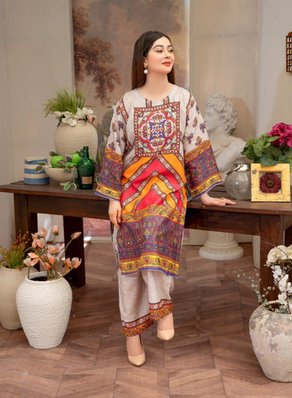 Asian suit Pakistani 2pc dress suit kurta trouser dress gift idea