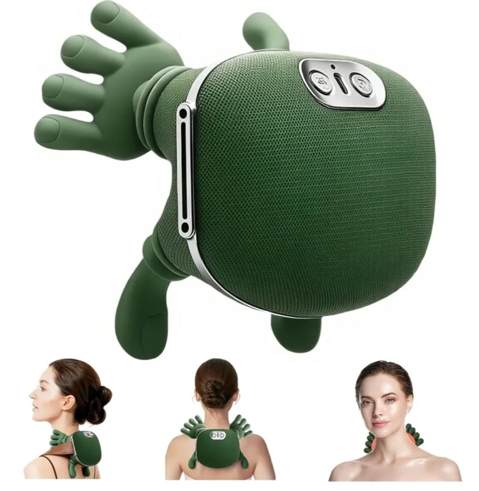 USB-Powered Neck and Shoulder Heating Massager with 6D Handcrafted Simulation Design for Neck, Shoulder, and Back Massage. It Also Provides Deep Kneading for Shoulders and Legs, Making It an Ideal Gift for the Elderly