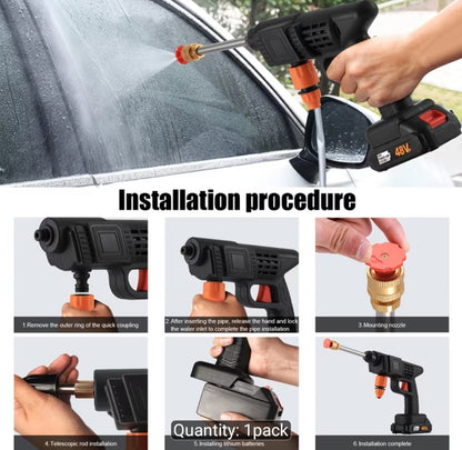 Cordless Portable Pressure Washer with 2 Batteries, 3000PSI Cordless Power Washer, 24V Battery Jet Wash for Car Garden Home Patio Driveways, 5.03meter Hose Included