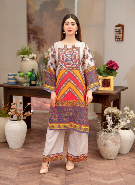 Asian suit Pakistani 2pc dress suit kurta trouser dress gift idea