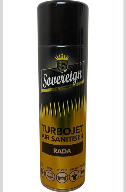 3 x Sovereign Designer Fragrances Savage Greed RADA Car Home Office Gym Turbojet Air Sanitiser Freshener Blast Spray Cans 500ml Bundle
