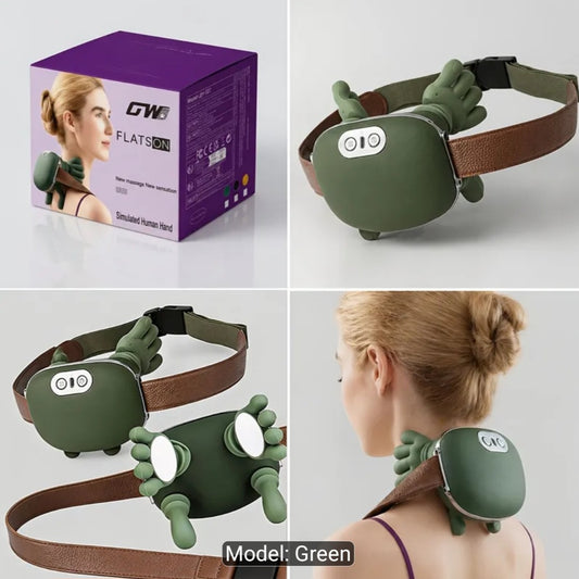 USB-Powered Neck and Shoulder Heating Massager with 6D Handcrafted Simulation Design for Neck, Shoulder, and Back Massage. It Also Provides Deep Kneading for Shoulders and Legs, Making It an Ideal Gift for the Elderly