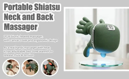 USB-Powered Neck and Shoulder Heating Massager with 6D Handcrafted Simulation Design for Neck, Shoulder, and Back Massage. It Also Provides Deep Kneading for Shoulders and Legs, Making It an Ideal Gift for the Elderly