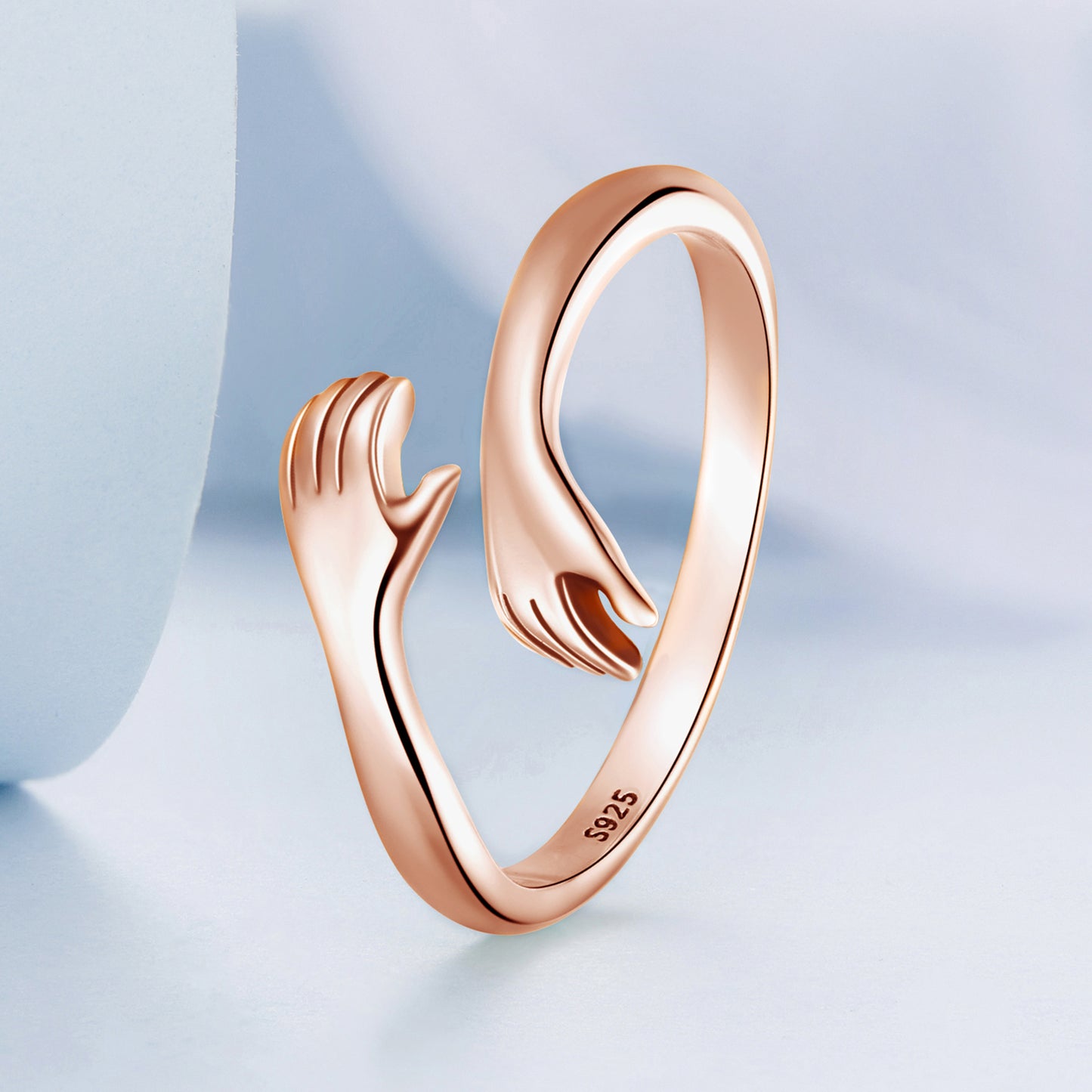 Sterling Hug Open Ring
Warm Love Hand Adjustable Glossy Ring for Women, His
Big Loving Family Party Gift