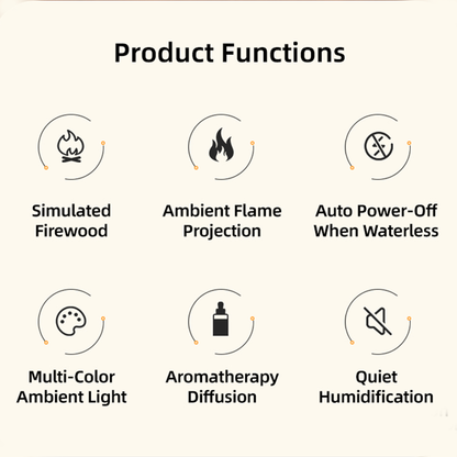 Fireplace Humidifier Aroma Flame Humidifier Fragrance
Diffuser Aromatherapy Essential Oil Diffuser Fire
Humidifier for Home Room
