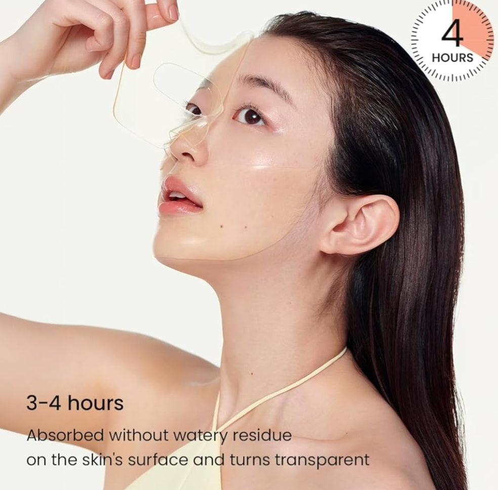 BIODANCE Radiant Vita Niacinamide Real Deep Face Mask 4 Pcs | Hydrogel Overnight Mask | Tone Correction, Texture Refining and Radiant Glow | Korean Face Mask for Glass Skin | Korean Skincare
