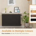 Radiator Shelf with Foil Insulation - MDF Wooden No Drill Shelves with Brackets 60 cm oak