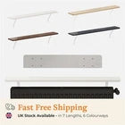 Radiator Shelf with Foil Insulation - MDF Wooden No Drill Shelves with Brackets 60 cm oak